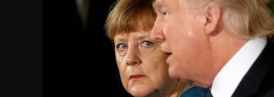 Merkel, zorgdat Trumpvan onzeplaneet afblijft!