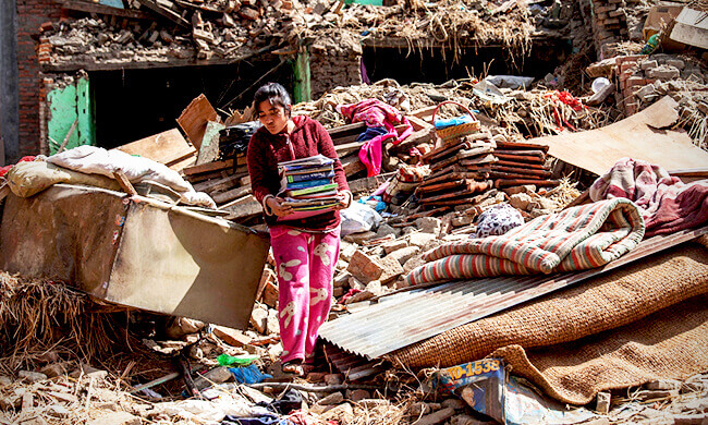 Ajuda humanitária para o Nepal